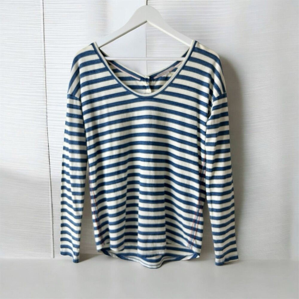 Gap Horizontal Striped Long Sleeve Top 100% Cotton Size Small Casual Preppy